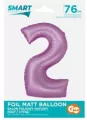 Balon foliowy Smart cyfra 2 lawendowy matowy 76cm - tantis.pl