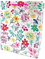 Torebka ozdobna matowa 26x32x12cm Kwiaty - tantis.pl