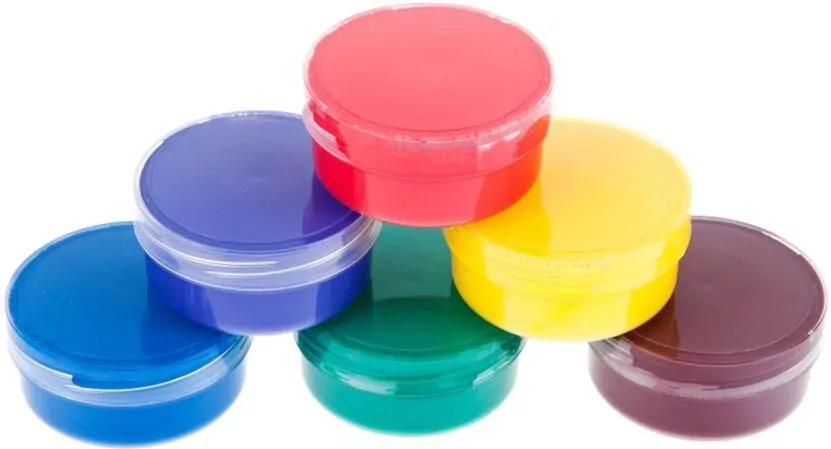 Farby do malowania palcami 6 kolorów - tantis.pl
