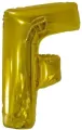Balon foliowy litera F złota 54,5x86cm - tantis.pl