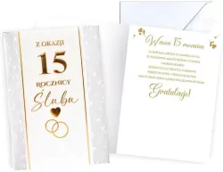 Karnet Rocznica ślubu 15