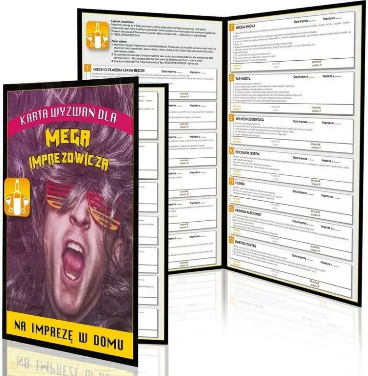 Karta wyzwań dla mega imprezowicza w domu - tantis.pl