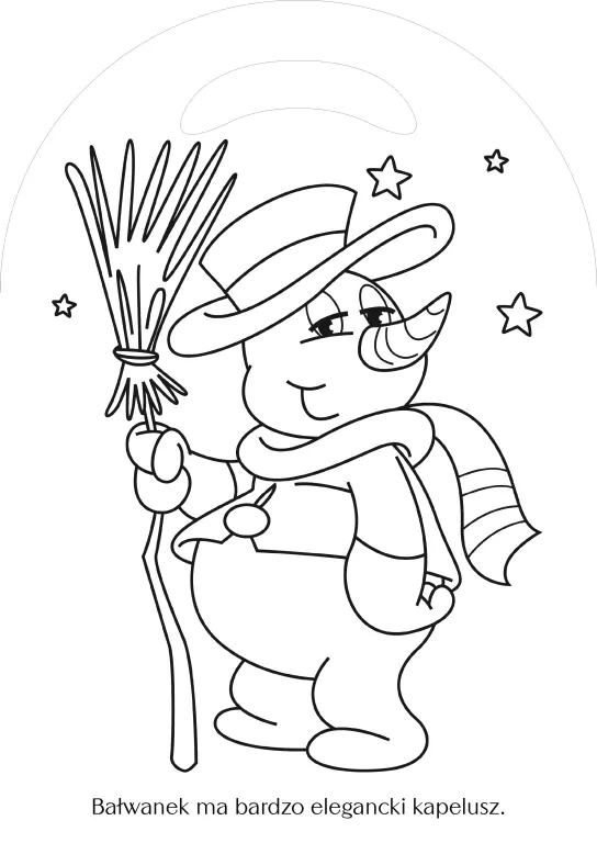 Kolorowa gwiazdka. Bałwanek - tantis.pl