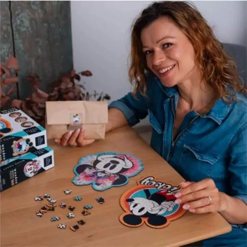 Trefl. Puzzle drewniane.  Stylowa Myszka Minnie, 160 elementów - tantis.pl