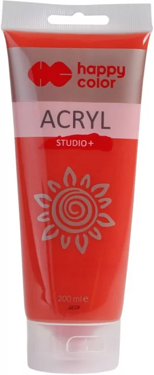 Farba akrylowa 200 ml. Jasnoczerwony kadmowy. Happy Color - tantis.pl
