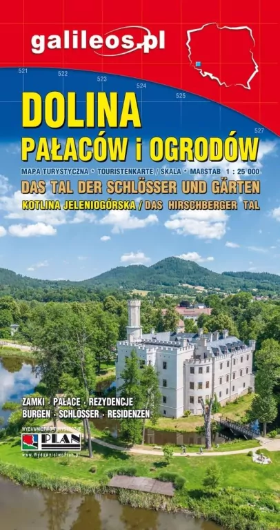 Dolina Pałaców i Ogrodów mapa turystyczna 1:25 00 - tantis.pl