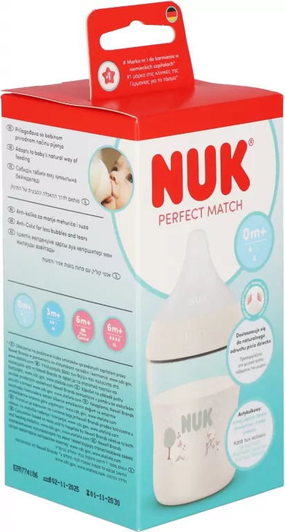 NUK. Butelka z silikonowym smoczkiem. 150 ml. Owca - tantis.pl
