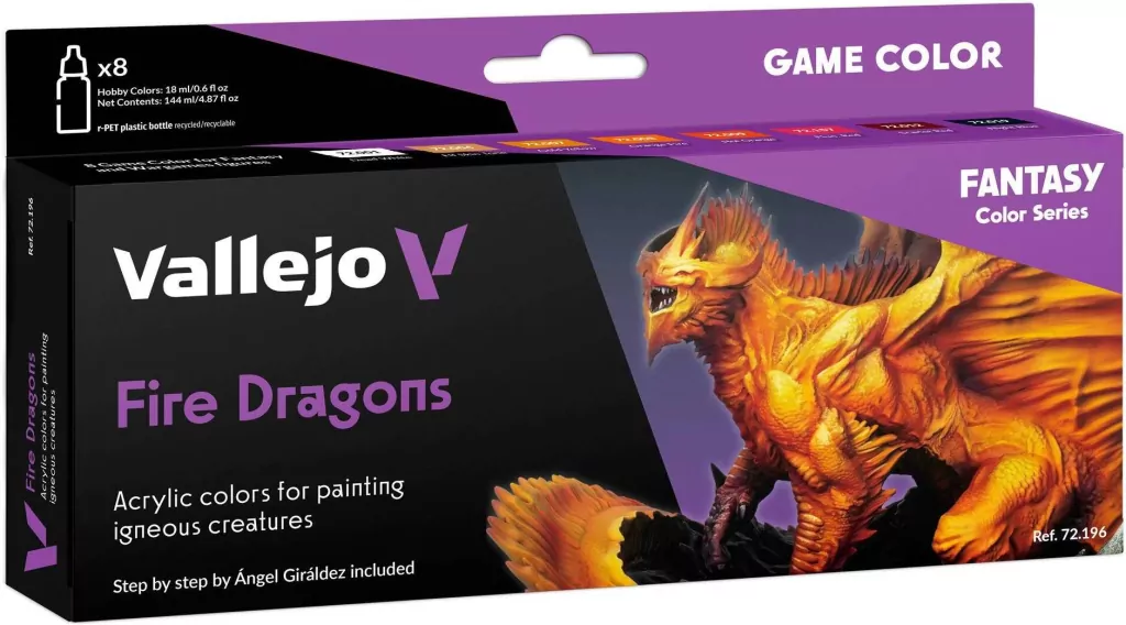Vallejo: 72.196 - Game Color - Fire Dragons (8 x 18 ml) - tantis.pl