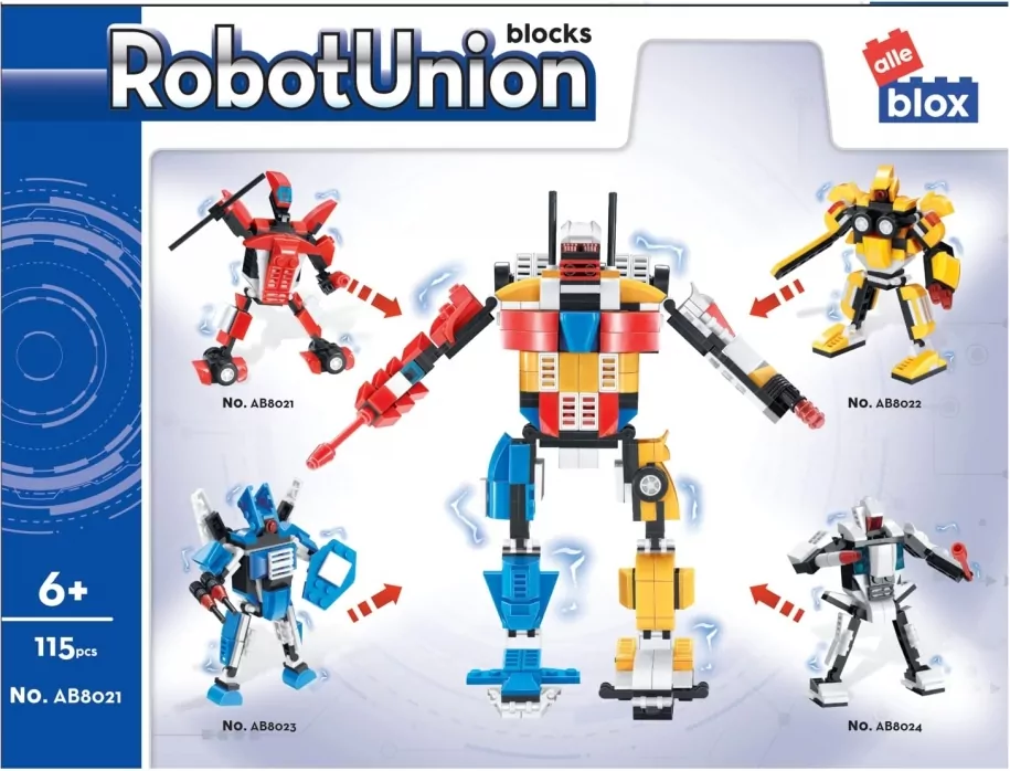 Klocki konstrukcyjne Robot 115 elementów ALLEBLOX - tantis.pl