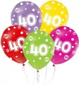 Balony 30cm. Liczba 40 urodziny - tantis.pl