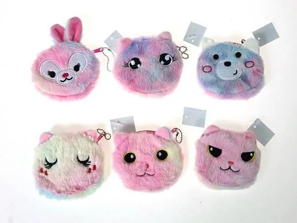 Portmonetka pluszowa zwierzak MIX - tantis.pl