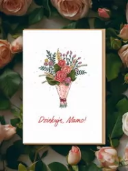 Kartka okolicznościowa dla mamy Dziękuję Mamo