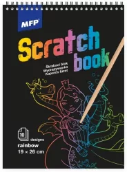 Wydrapywanka tęczowa 26x19cm. 10 arkuszy