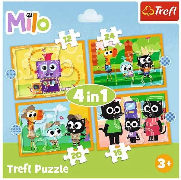 Trefl. Puzzle 4w1. Poznaj Milo i jego przyjaciół - tantis.pl