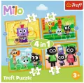 Trefl. Puzzle 4w1. Poznaj Milo i jego przyjaciół - tantis.pl