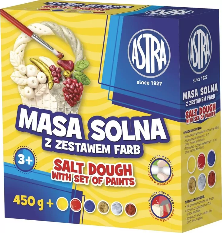 Astra. Masa solna 0,45kg + 6 kolorów - tantis.pl