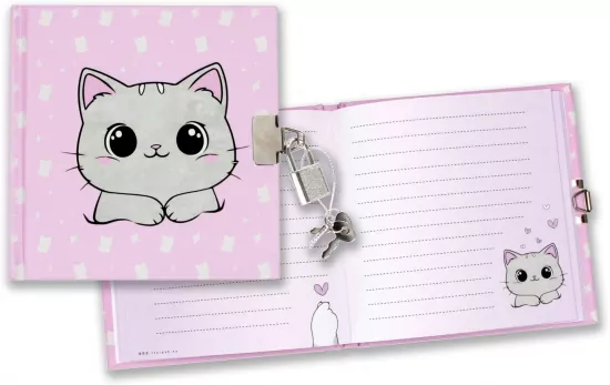 Pamiętnik na kłódkę Kitty Plush