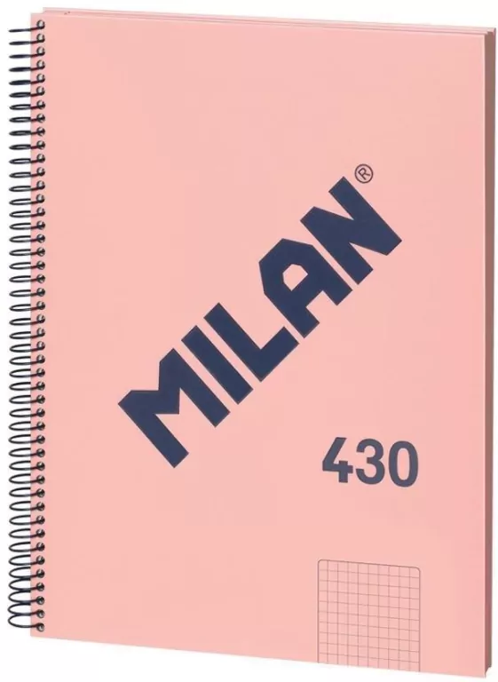 Zeszyt na spirali A4/80K kratka 1918 różowy MILAN - tantis.pl