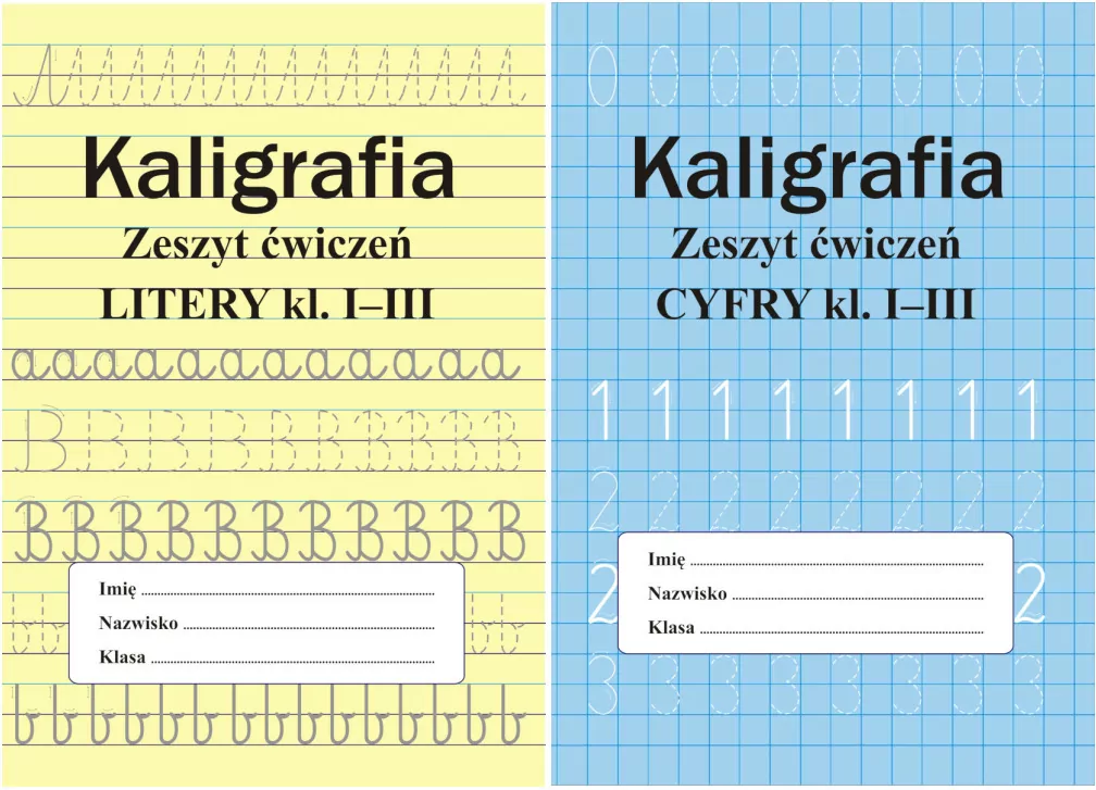 Pakiet: Kaligrafia. Zeszyt ćwiczeń. Litery / Cyfry. Klasa 1-3 - tantis.pl