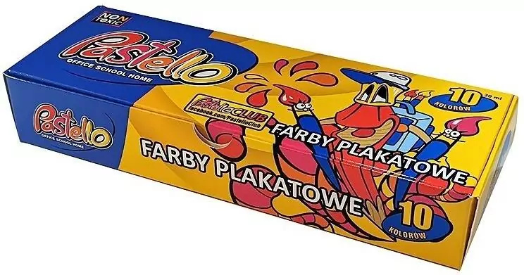 Farby plakatowe 20ml 10 kolorów - tantis.pl