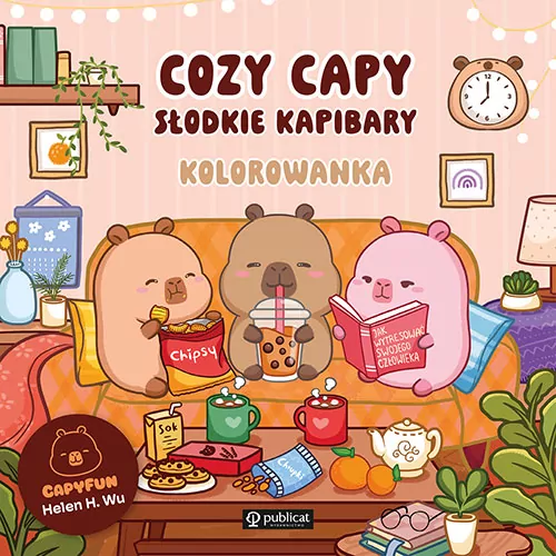 Cozy Capy. Słodkie kapibary. Kolorowanka - tantis.pl
