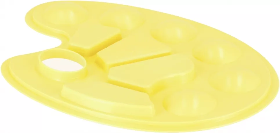 Plastikowa paleta do farb pastel żółty - tantis.pl