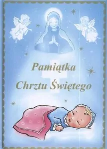 Pamiątka chrztu św. - niebieska - tantis.pl