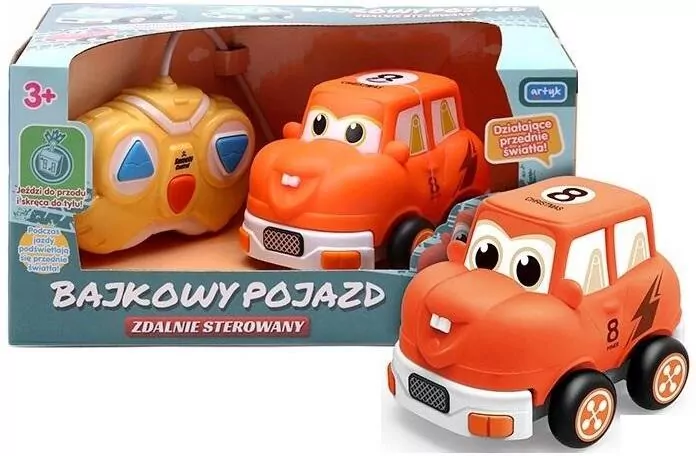 Bajkowy pojazd. Zdalnie sterowany. Pomarańczowy - tantis.pl