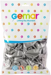 Balony metaliczne. Srebrne 30cm