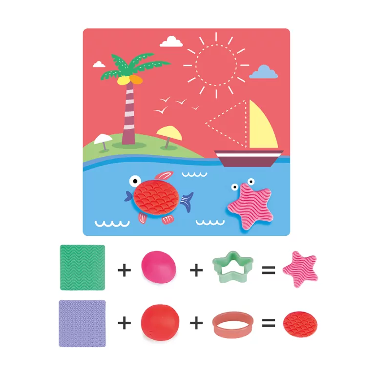 Plastusiowe zabawy - geometryczne kształty. Genialny dzieciak - tantis.pl