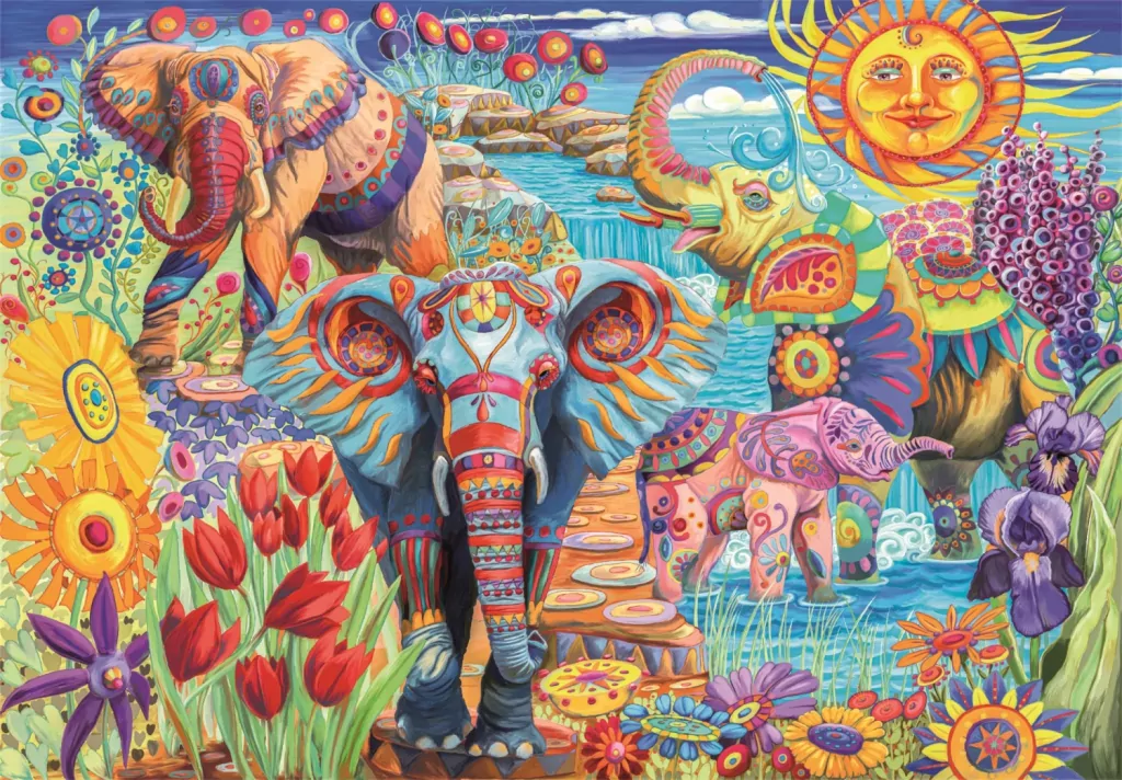 Puzzle 500 HQ Elephants' Carnival - tantis.pl
