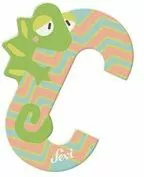 Litera C Chameleon Zestaw zwierzęcy 12 sztuk
