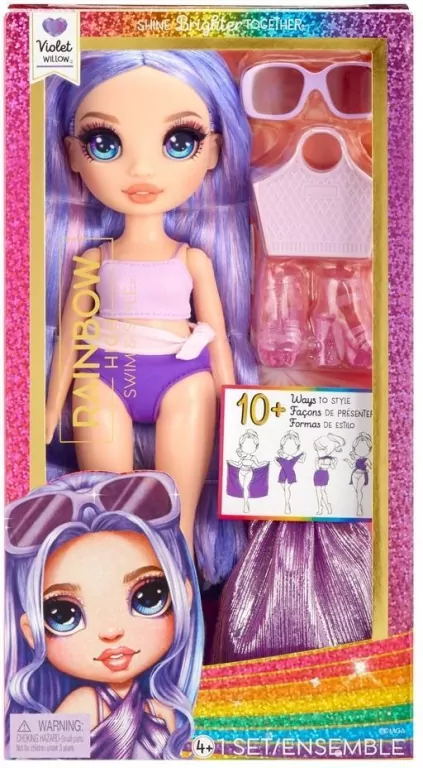 Rainbow High Swim&Style Fashion Doll - Violet - tantis.pl