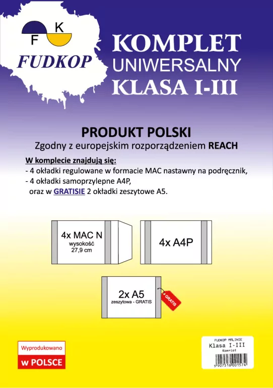 OKLADKA SZKOL KLASA 1-3 KPL2GR FUD - tantis.pl