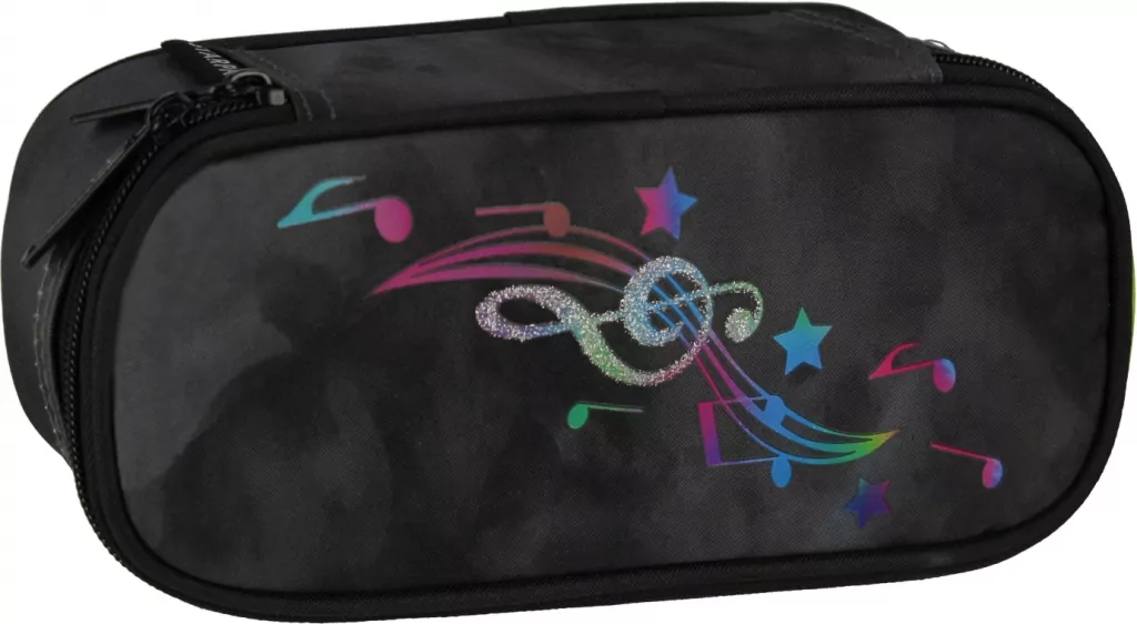 Piórnik saszetka owalna 1 zamek Music - tantis.pl