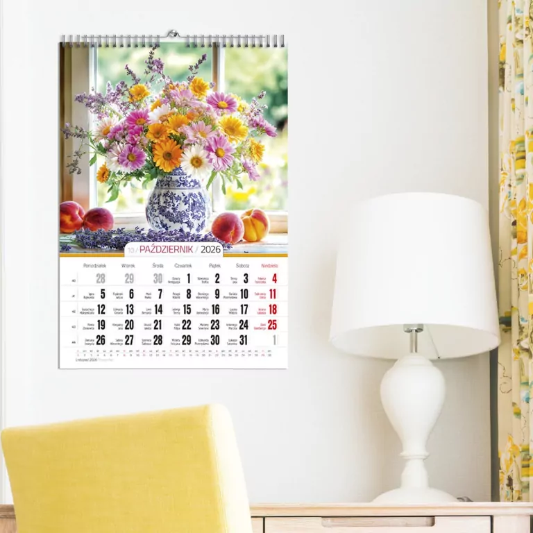 Kalendarz wieloplanszowy Bukiety 2026/ A3 - tantis.pl