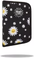 Piórnik jednoklapkowy bez wyposażenia Coolpack Clipper Daisy Black - tantis.pl