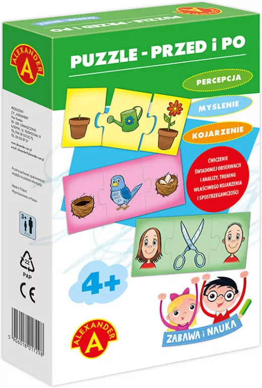 Puzzle. Przed i po. Zabawa i nauka - tantis.pl