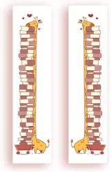 Zakładka kartonowa - Żyrafy też czytają