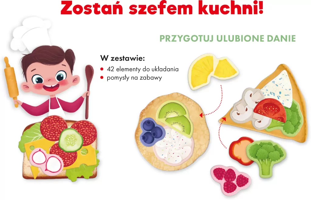 Jedzonko. Układanka kreatywna. Kapitan Nauka - tantis.pl