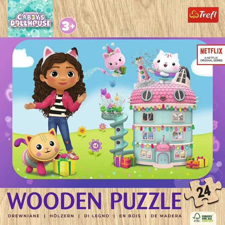 Puzzle drewniane 24 Gabby i przyjaciele TREFL - tantis.pl