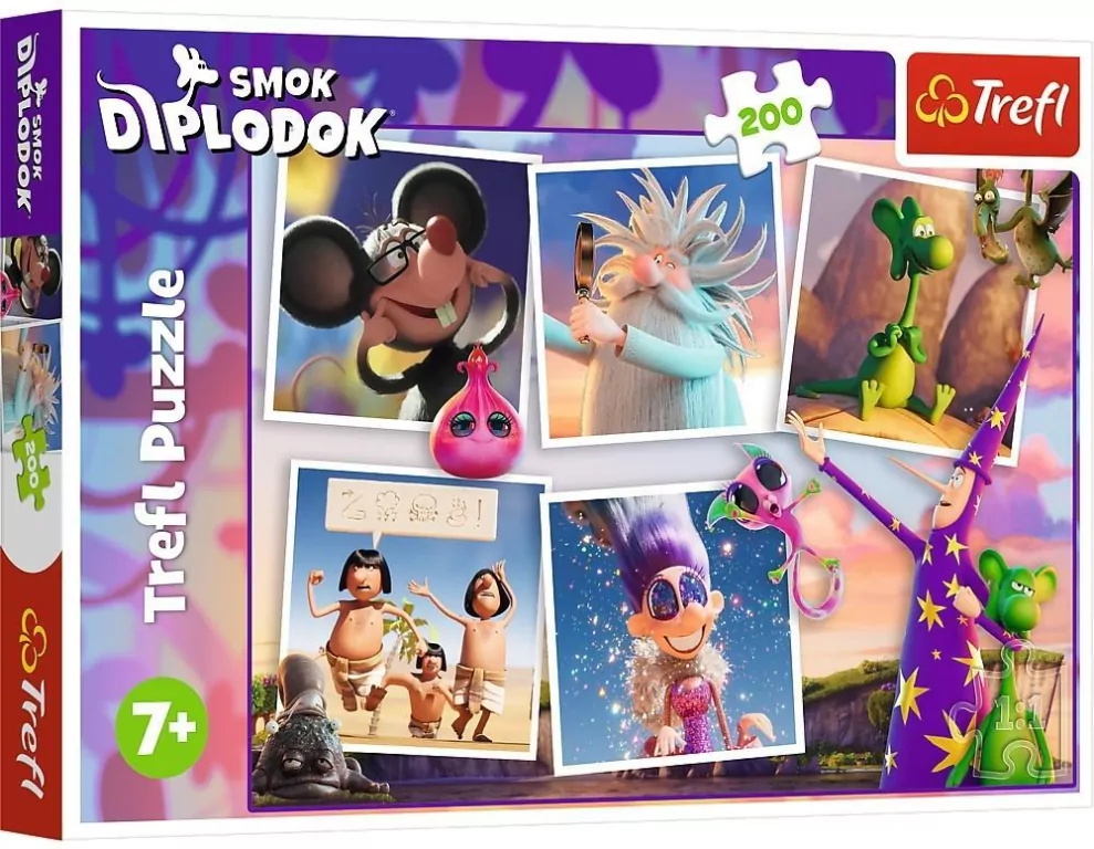 Puzzle 200 Przygody Smoka Diplodoka TREFL - tantis.pl