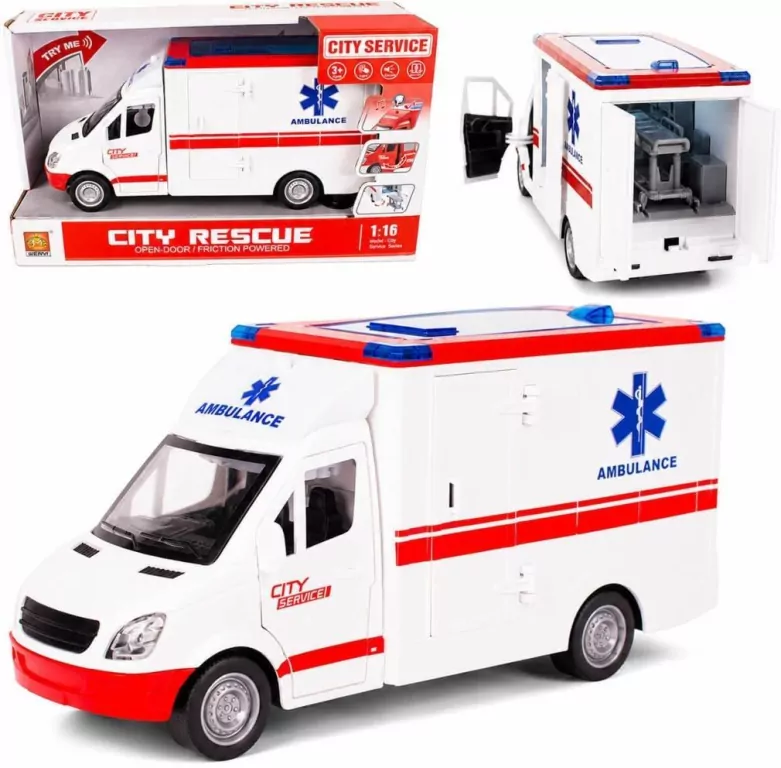 Ambulans pogotowia ratunkowego światła i dźwięk - tantis.pl