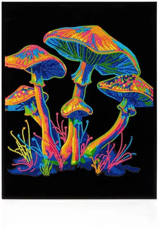 Diamond Dotz - Adults Flocked Neon Mushrooms - tantis.pl