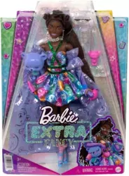 Barbie Lalka Extra Fancy z misiem Fioletowa