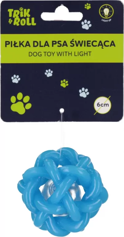 Piłka dla Psa świecąca niebieska - tantis.pl