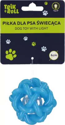 Piłka dla Psa świecąca niebieska