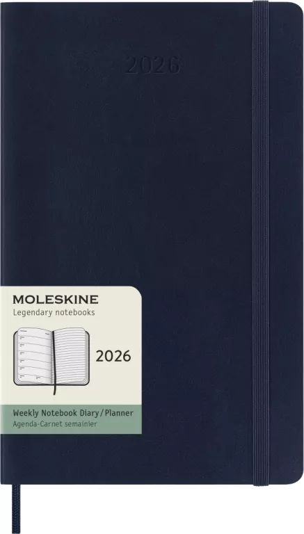Kalendarz 2026 12M Moleskine L tygodniowy miękka oprawa Sapphire blue13x21cm - tantis.pl
