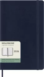 Kalendarz 2026 12M Moleskine L tygodniowy miękka oprawa Sapphire blue13x21cm