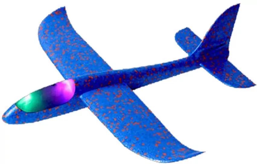 Szybowiec styropianowy ze światłem 46x50cm mix - tantis.pl